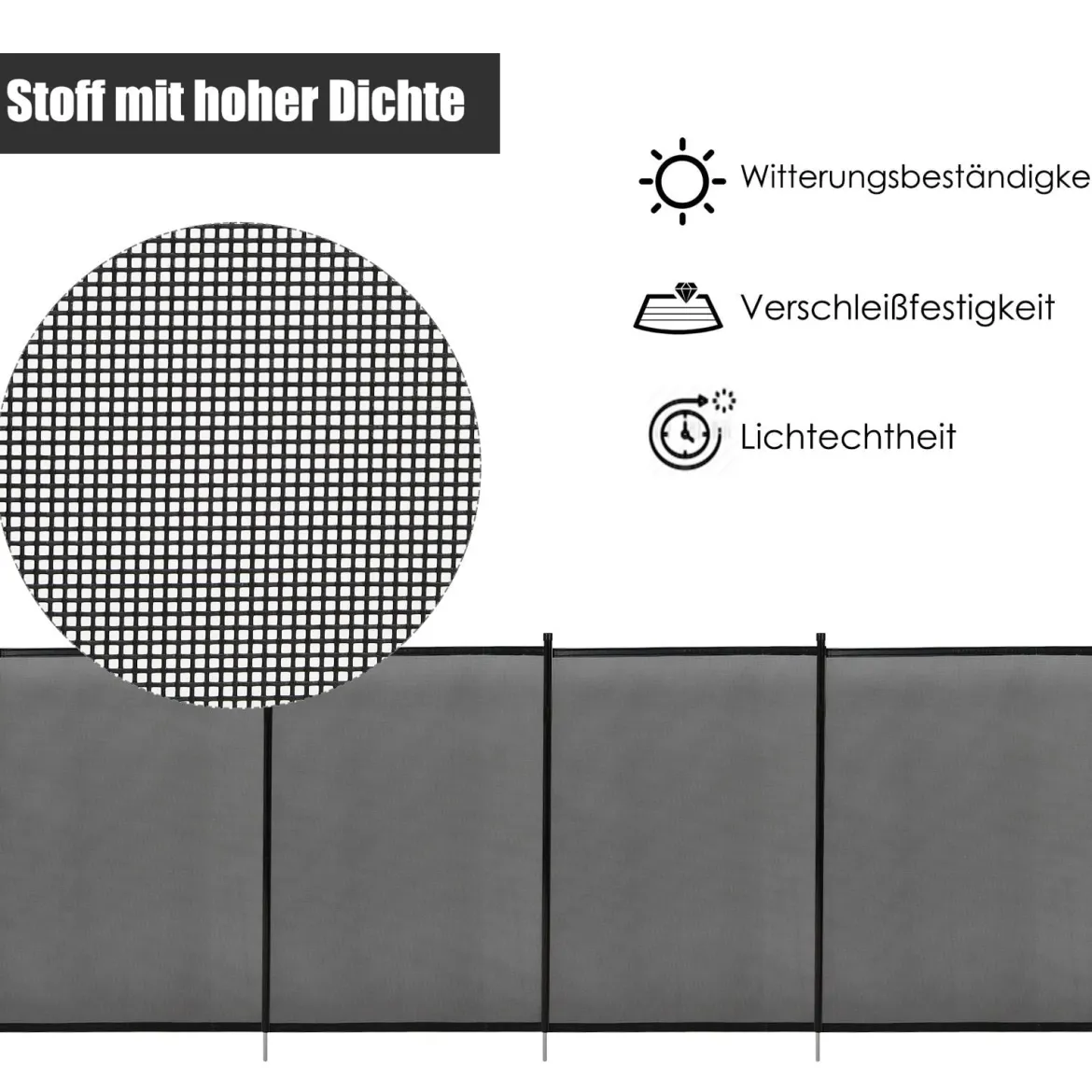 3er Set Poolzaun Kinderschutzzaun Schutzzaun Poolschutzaun Teichzaun 366 x 122 cm