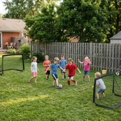 2er Set Pop Up Fußballtore für Kinder mit Fiberglasstangen & Metallverbindern 120 x 90 x 92 cm