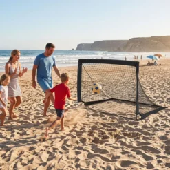 2er Set Pop Up Fußballtore für Kinder mit Fiberglasstangen & Metallverbindern 120 x 90 x 92 cm