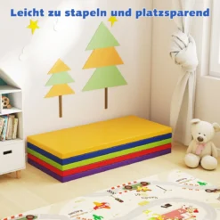 5er-Set Ruhematten für Kinder dicke Schaumstoff-Mittagsschlafmatten für den Boden Bunt