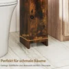 2er Set Schmaler Toilettenschrank mit 2 Offenen Fächern & 2 Abnehmbarer Ablage Badschrank Vintage