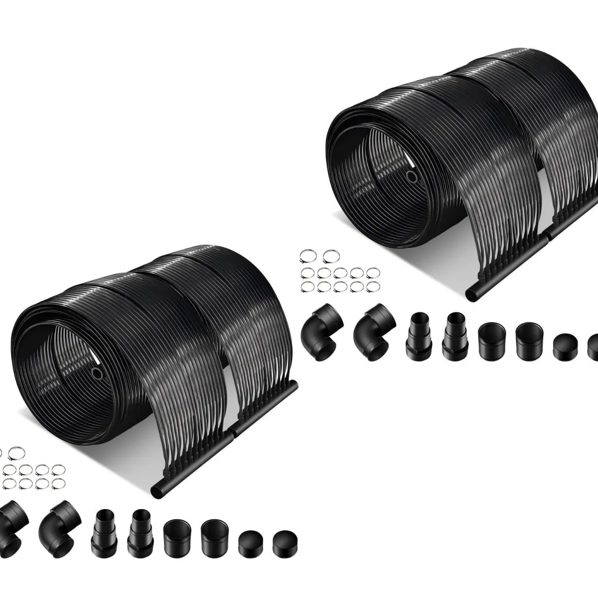 2er Set Schwimmbeckenheizung 600 x 75 cm Solarkollektorplatten für 25800 L Unterirdische und Oberirdische Pools