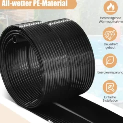2er Set Schwimmbeckenheizung 500 x 75 cm Solarkollektorplatten für 21500 L Unterirdische und Oberirdische Pools