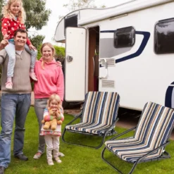 2er Set Strandstühle mit Kissen Klappbare Campingstühle Schnelltrocknende Baumwolle