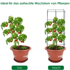 4er Set Tomaten Rankhilfe Metall Rankgitter Tomatenturm Gurkenturm Tomatenkäfig 100 cm