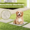 8er Set Trittsteine für Garten Gehwegplatten aus Polypropylen Steinplatten inkl. 32 Erdspießen 39,5 x 39,5 cm Beige