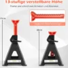 2er Set Unterstellbock mit 12 Tonnen Traglast 13 stufig Höhenverstellbarer Stützbock