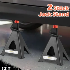 2er Set Unterstellbock mit 12 Tonnen Traglast 13 stufig Höhenverstellbarer Stützbock