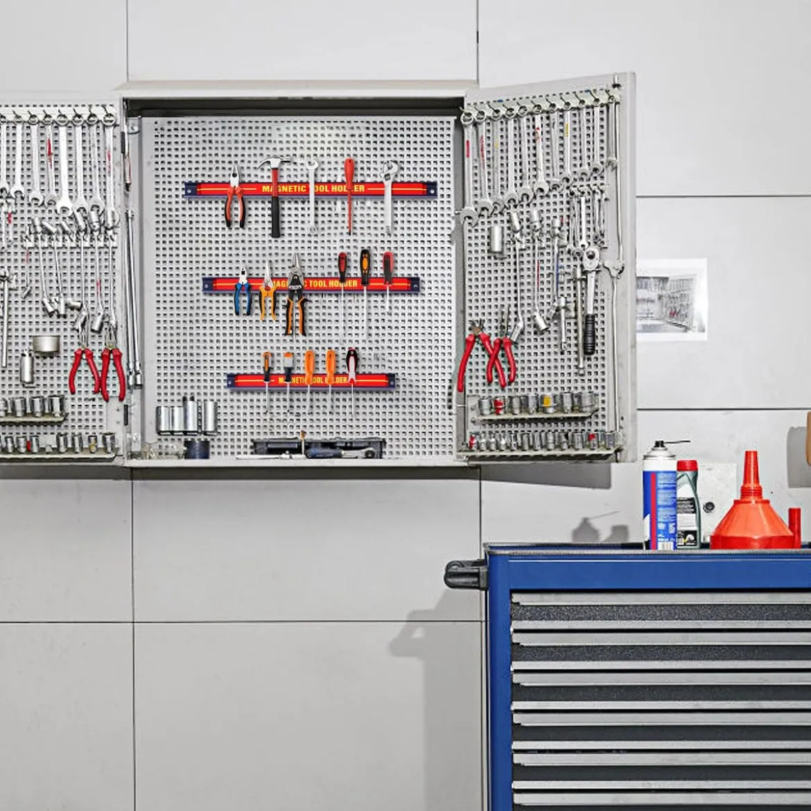 3er Wand Magnetleiste Set Magnet Werkzeughalter Magnetleisten mit Montagematerial