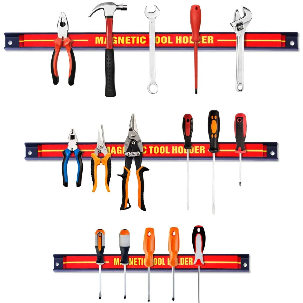 3er Wand Magnetleiste Set Magnet Werkzeughalter Magnetleisten mit Montagematerial