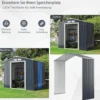 Erweiterungsset für Outdoor-Metallschuppen Erweitert 213 x 162 x 64 cm Grau