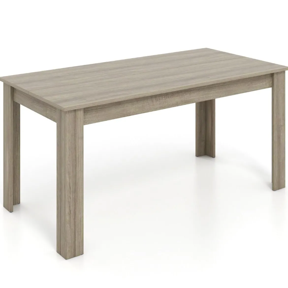 Esstisch Holz 160 x 80 cm großer Tisch rechteckiger Küchentisch Speisetisch Natur/Schwarz