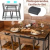 Esstisch Set 5-teilig Küchentisch mit 4 Stühlen & Regal Essgruppe Sitzgruppe Industrie Vintage