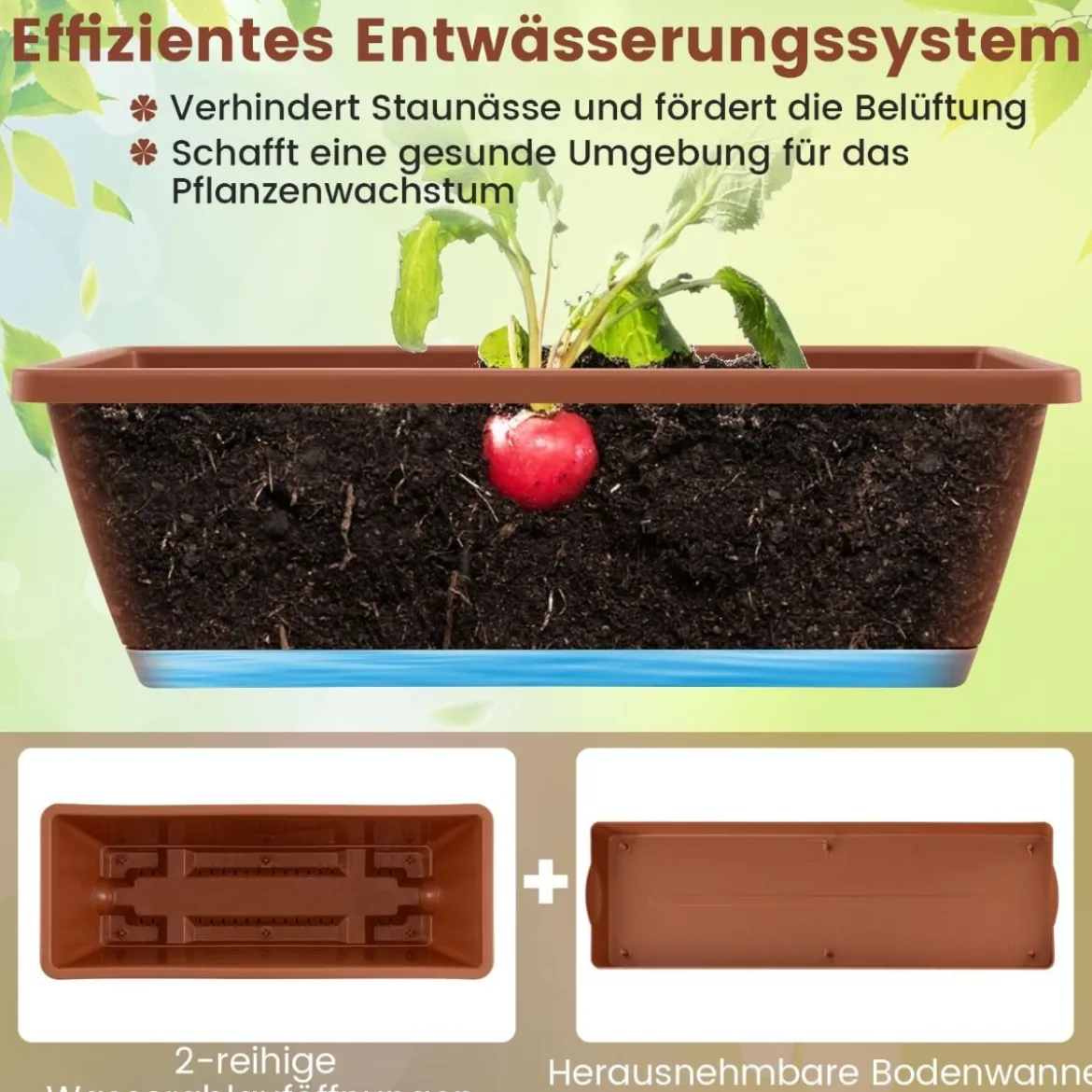 5 Etagen Vertikales Hochbeet mit Rollen Blumenbeet mit Pflanzkästen Blumenkasten