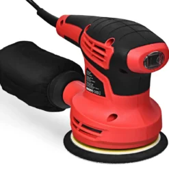 Exzenterschleifer Schleifmaschine mit 15 Schleifpapier 6 Geschwindigkeiten 280W 125mm Durchmesser
