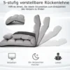5-fach Einstellbare Relaxliege mit Rückenlehne Klappbare Relaxsessel 175 x 55 x 20 cm Grau