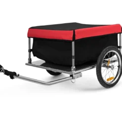 Fahrradanhänger Gepäckanhänger klappbar Lastenanhänger 40 cm Räder bis 40 kg Tragkraft