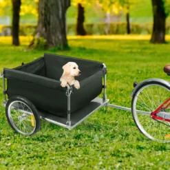 Fahrradanhänger Gepäckanhänger klappbar Lastenanhänger 40 cm Räder bis 40 kg Tragkraft