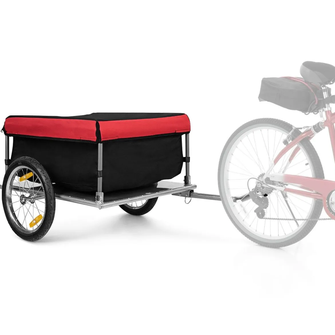 Fahrradanhänger Gepäckanhänger klappbar Lastenanhänger 40 cm Räder bis 40 kg Tragkraft
