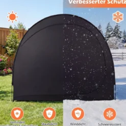 Fahrradgarage für 2 Fahrräder mit Rolltür & Tragetasche Wetterfestes & Wasserdichtes Fahrradzelt