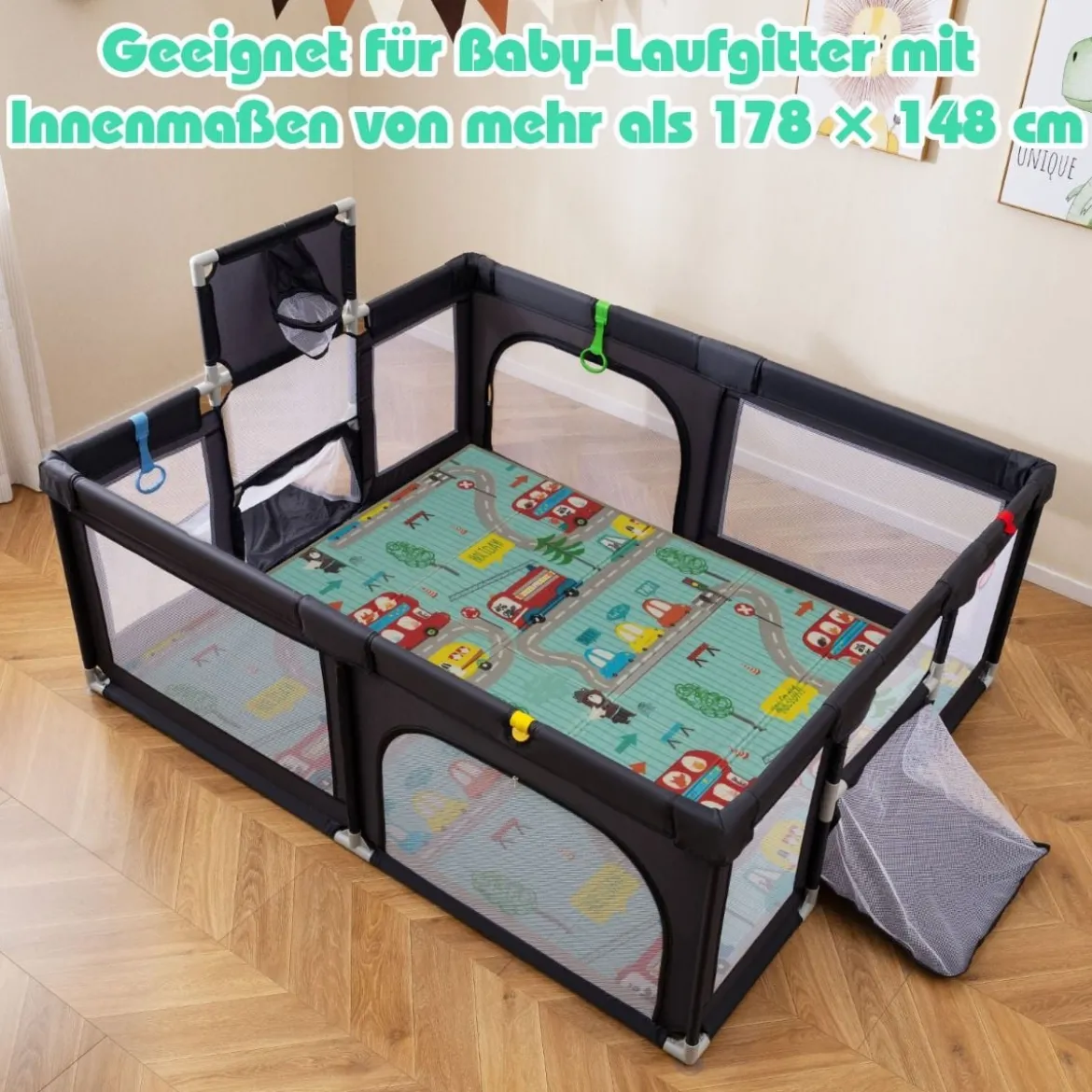 Faltbare Baby Krabblematte aus XPE Material Doppelseitige Spielmatte Babymatte Spielteppich