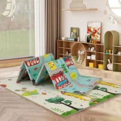 Faltbare Baby Krabblematte aus XPE Material Doppelseitige Spielmatte Babymatte Spielteppich