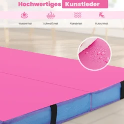 Faltbare Gymnastikmatte 122 x 122 x 10 cm dicke zweifach faltbare Gymnastik-Tumbling-Matte Rosa