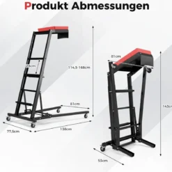 Faltbare Hebebühne mit 114,5-168 cm Einstellbarer Höhe & 3-Gang-Winkel Automobilmotor Hebebühne