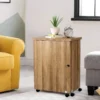Faltbarer Nähtisch Rollende Bastelstation mit Ablagefach 3 versteckte Behälter Mobiler Nähtisch 118,5 x 40 x 79,5 cm Natur