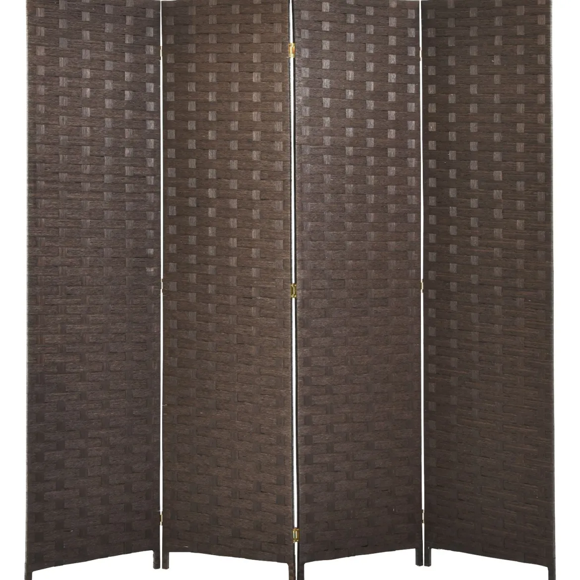 faltbarer Raumteiler Sichtschutz Raumtrenner Papier-Raumteiler 180 x 181 cm Braun