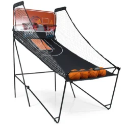 Faltbares Arcade Basketball Spiel Kinder Basketballkorb mit 8 spannenden Spielmodi elektronische Punktezählsystem