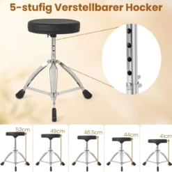 Faltbares E-Drum Set mit Mesh Pads & 225 Sounds & 30 Demos & Metronom E-Schlagzeug Komplettset