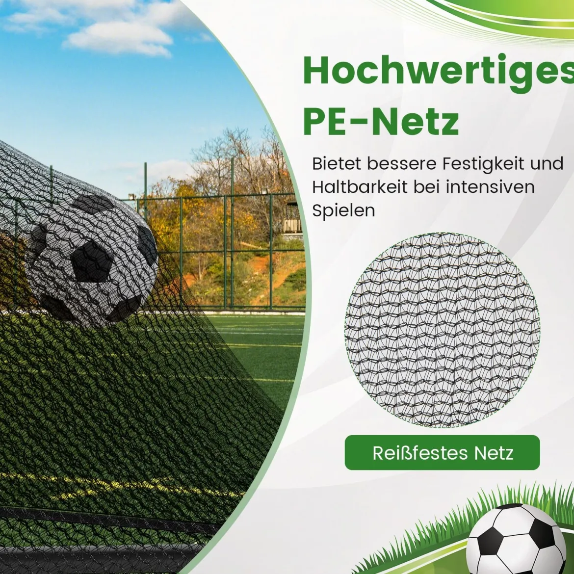 Faltbares Fußballtor 100x50x47cm Metallrahmen Pe Netz Erdspieße Für Outdoor Training Schwarz