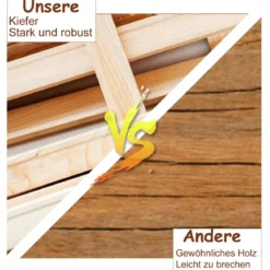 Faltbares Haustiertor aus Holz freistehende 4-Paneele-Barriere mit gewölbter Oberseite für Hunde Katzen braun