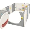 Faltbares Laufgitter mit 12 Panels Baby Laufstall tragbarer Spiellzaun