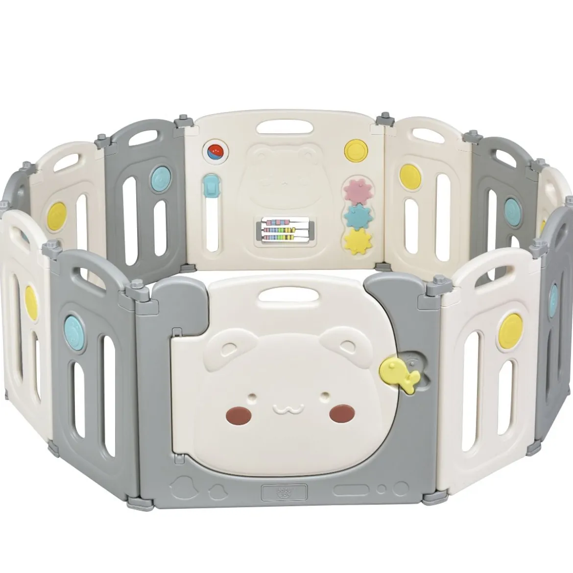 Faltbares Laufgitter mit 12 Panels Baby Laufstall tragbarer Spiellzaun