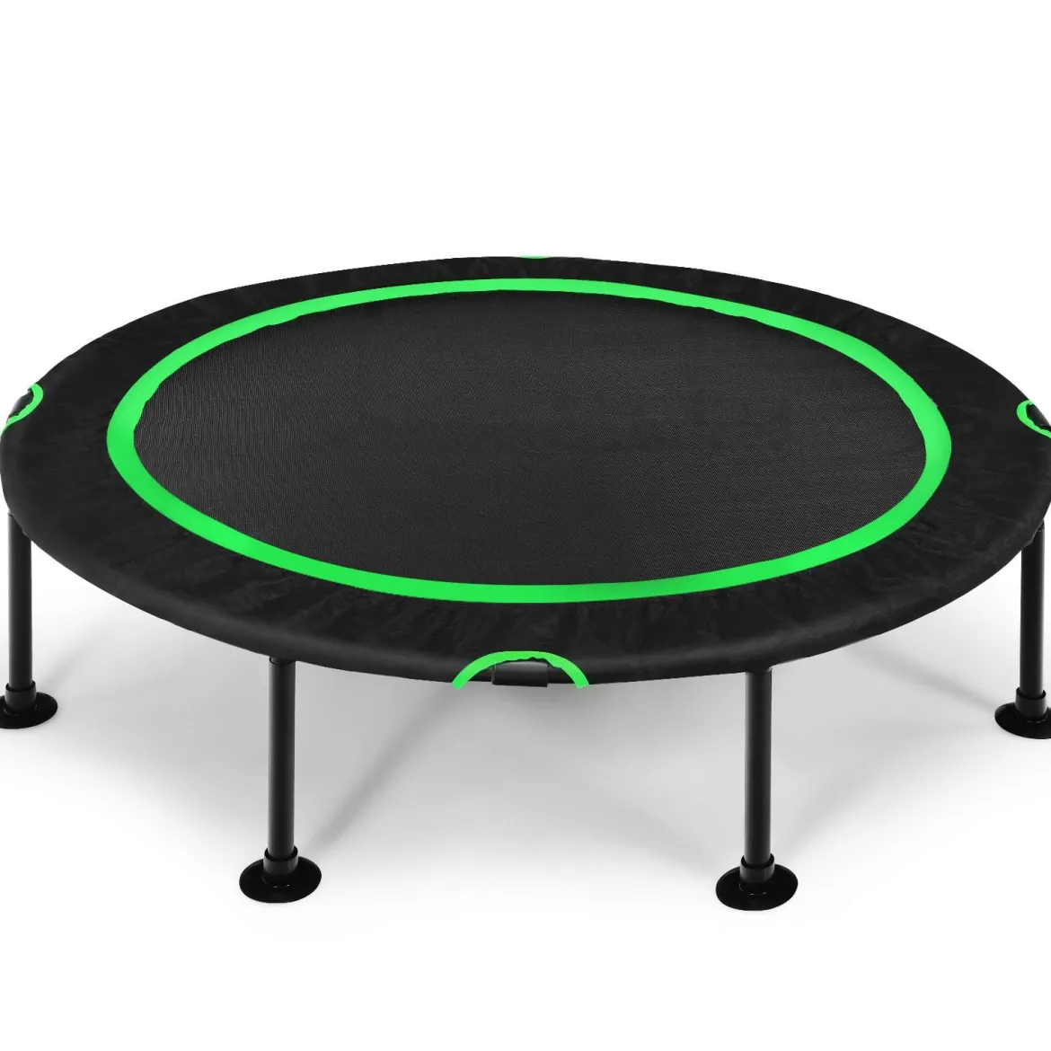 Faltbares Trampolin leises und sicheres Hüpfen φ120 x 26 cm Trampolin Schwarz und Grün
