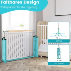 Faltbare Turnstange für Kinder Wackelfreies Heim-Fitnessgerät mit Gymnastikmatte Grün
