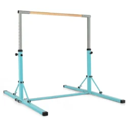 Faltbare Turnstange für Kinder Wackelfreies Heim-Fitnessgerät mit Gymnastikmatte Grün