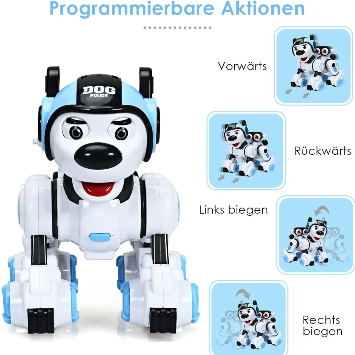 Ferngesteuert Hund Roboter Intelligent Roboterhund Hundespielzeug mit Musikfunktion