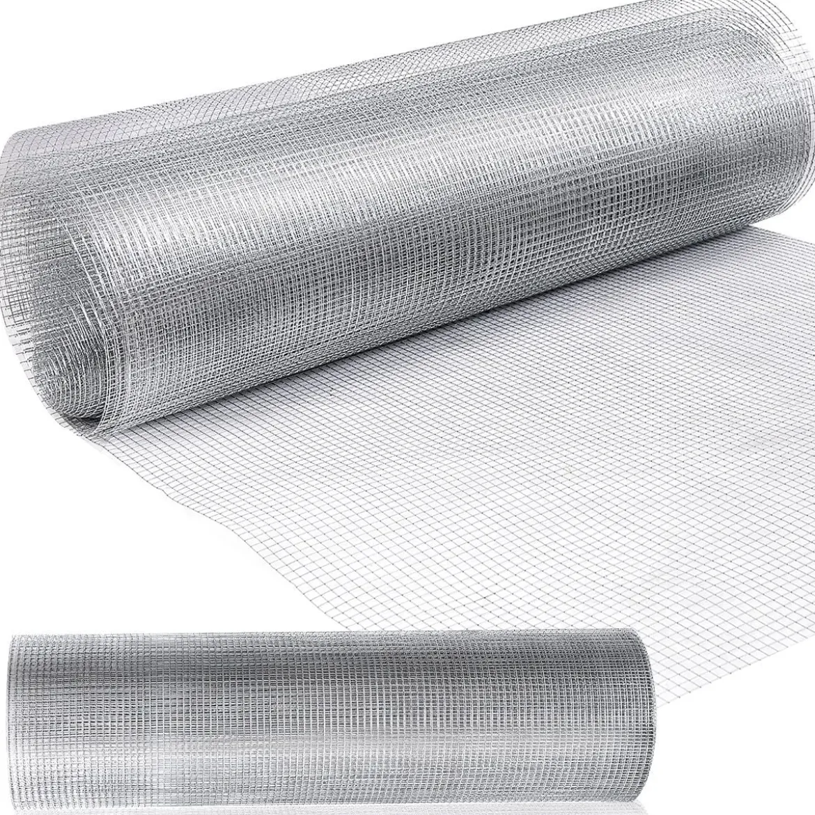 Feuerverzinktes Drahtgeflecht 15 x 15 mm Maschendraht 19 Gauge Metallgitter Drahtgitter 122 x 150 cm Silber