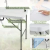 Fischreinigungstisch Klappbarer Filetiertisch 101,5 x 65,5 x 107,5 cm Weiß