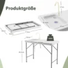 Fischreinigungstisch Tragbarere Fischfilet- undJagdstation mit Spüle Wasserhahn Ablaufschlauch