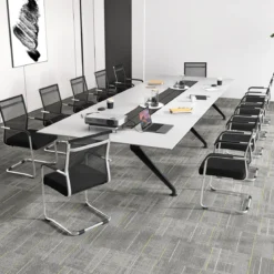 Freischwinger Stühle 2er Set Stapelbare Schwingstühle mit Metallkufenbasis und Armlehne Bürostühle Schwarz