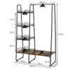 Freistehende Garderobe Kleiderständer aus Metall mit Regalen 100 x 40 x 150 cm