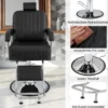 Friseurstuhl mit Kopfstütze & Rückenlehne & Hydraulikpumpe 360° Drehung Friseursessel