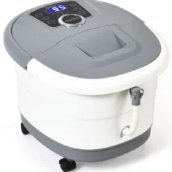 Fußbad Massagegerät mit 16 Shiatsu-Rollen 10-60min Timer / 35-48℃ / 500W Grau