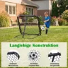 Fußball Rebounder mit 5-fach Verstellbarem Winkel & 4 Bodenankern 85 x 80 x 79 cm Schwarz