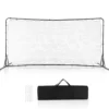 Fußballtor für Kinder 372,5 x 182,5 cm Fussballtore für Garten Fussballtor mit Tragetasche Schwarz