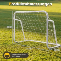Fußballtor mit Hochfestem Netz & Metallrahmen Garten Wetterfeste Fussballtore für Kinder & Erwachsene